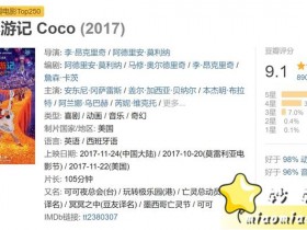 动画电影分享：Coco 寻梦环游记（豆瓣评分9.1）