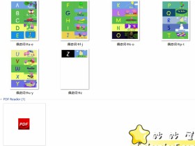 小猪佩奇动画取材,自制字母图卡,每个字母对应一个单词和图片