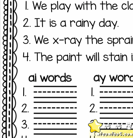 自然拼读worksheet电子档可打印，几千页 包含了所有字母组合图片 No.1